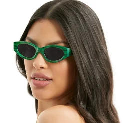 Kat x Money Moves - Green Women's Cateye Sunglasses-TopFoxx Sale