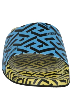 Greca Print Slides-Versace New