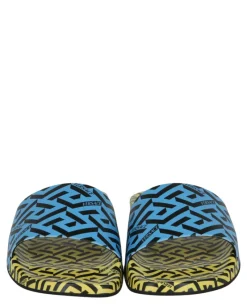 Greca Print Slides-Versace New