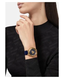 Medusa Infinite Leather Watch-Versace Discount