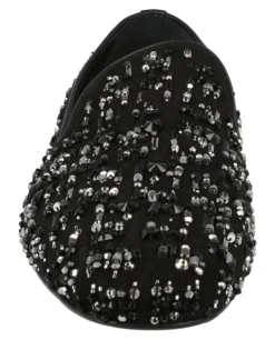 Suede Bead-Embellished Slippers-Versace Clearance
