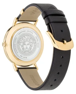 V-Eternal Leather Watch-Versace Fashion