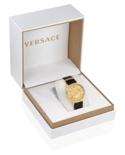 V-Eternal Leather Watch-Versace Fashion