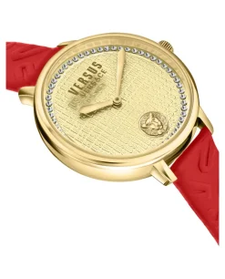 La Villette Crystal Leather Watch-Versus Versace Hot