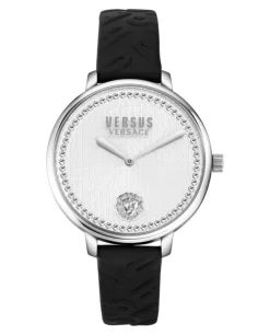 La Villette Crystal Leather Watch-Versus Versace Hot